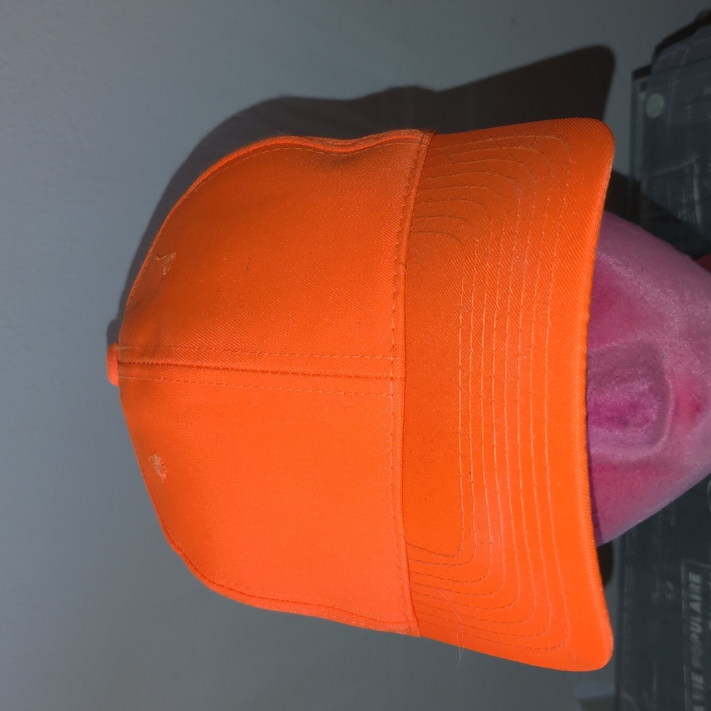 Signatures Neon Orange Trucker Snapback Cap Hat OS
